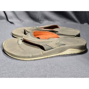 SIMMS Mens‎ Gray Orange Flip Flops Thong Sandals Size US 9 EU 42